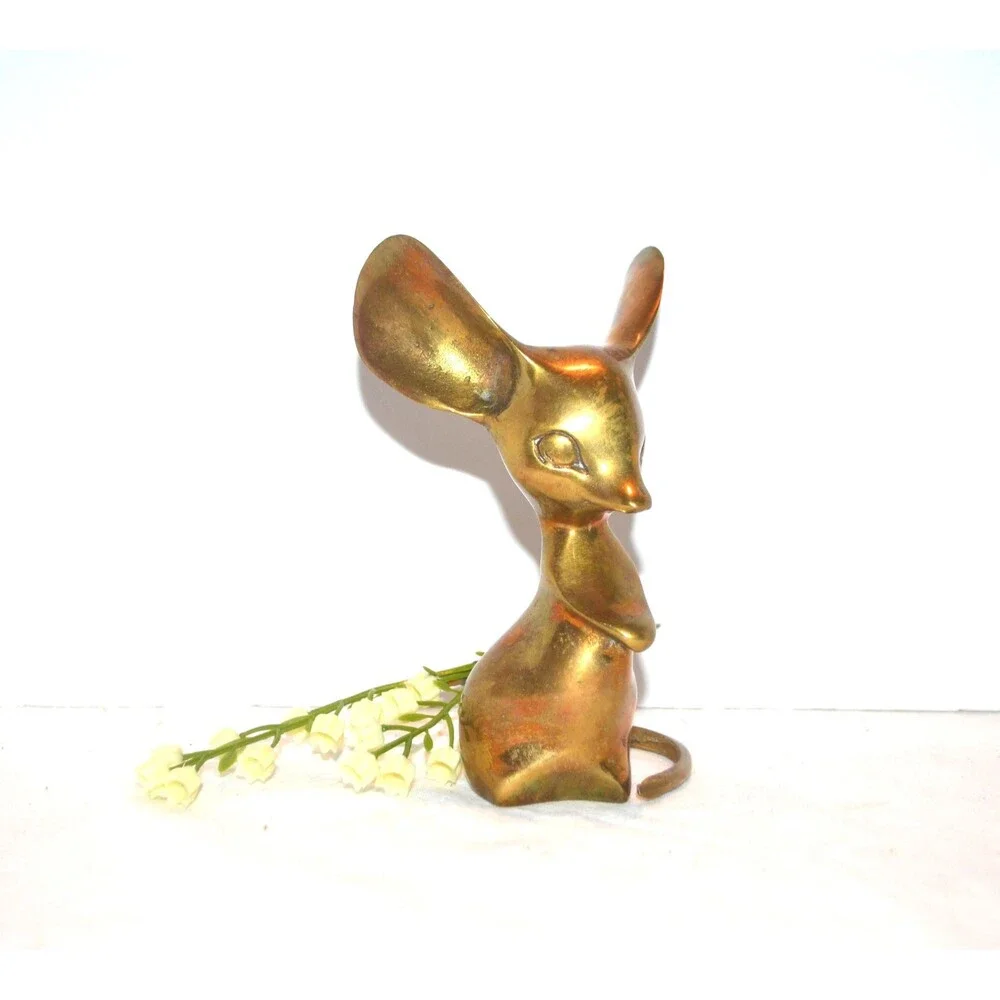 Vintage Brass Mouse Eclectic
